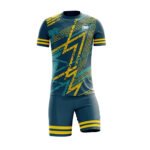 Apex Strike Soccer Uniform – Custom Teal Football Kit with Bold Graphic Design