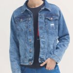 Light Blue Trucker Denim Jacket – Classic Washed Casual Outerwear