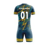 Apex Strike Soccer Uniform – Custom Teal Football Kit with Bold Graphic Design - Image 2