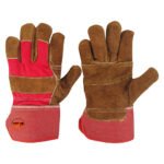 Leather Rigger Work Gloves - Reinforced Palm Construction Safety