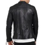 Black Quilted Leather Jacket – Slim Fit Zip Front Premium Outerwear - Image 2