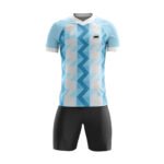 Custom Soccer Uniform Kit – Personalized Blue Football Jersey & Shorts Set