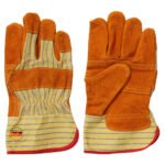 Cotton Canvas Work Gloves - Leather Palm General Purpose Safety