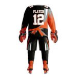 Black Orange Ice Hockey Uniform Set – Team Jersey & Pants - Image 2
