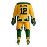 Custom Eagles Ice Hockey Uniform Set – Yellow & Green Team Kit - Image 2