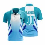 Team Cricket Uniform Set – Sky Blue & White Jersey & Trousers