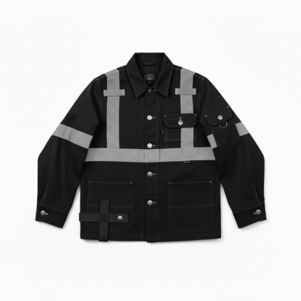 black Work Wear Reflector Jacket front photo