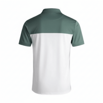 green and white golf polo shirt for men performance breathable sportswear