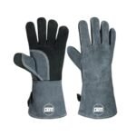 Reinforced Welding Gloves - Split Leather Heat Resistant Long Cuff Safety