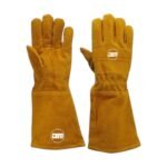 Leather Welding Gloves - Heat Resistant Heavy Duty Long Cuff Industrial