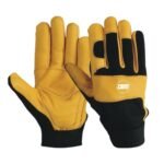 Mechanic Work Gloves - Leather Grip Durable Automotive Safety Custom