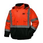 orange winter work wear jacket