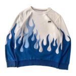 Custom Oversized Flame Print Sweatshirt – Streetwear Cut & Sew Manufacturer - Image 4