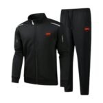 Black Performance Tracksuit – Custom Zip Jacket Jogger Set