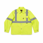 Neon Green Work Wear Reflector Jacket front photo
