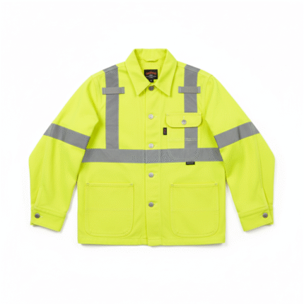Neon Green Work Wear Reflector Jacket front photo