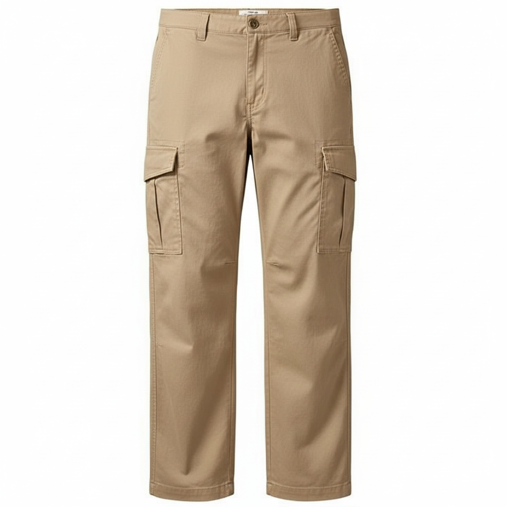 khaki cargo pant Khaki cargo work pants with multi pocket utility design for industrial use