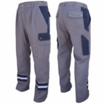 grey and navy reflector cargo pants industry work wear
