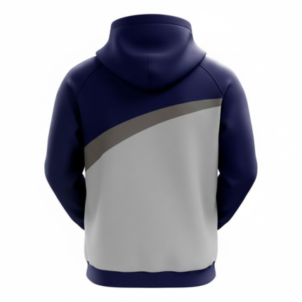 navy grey regular fit hoodie cut and sew casual sweatshirt for men
