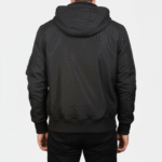 black windbreaker jacket, hooded windbreaker, bomber windbreaker jacket, lightweight jacket, casual windbreaker, outdoor windbreaker