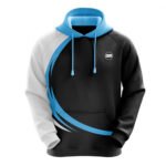 Custom Printed Black Hoodie – Cotton Fleece Pullover Graphic Hoodie