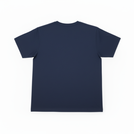 Navy blue t shirt with USA flag print design on front for casual and patriotic wear